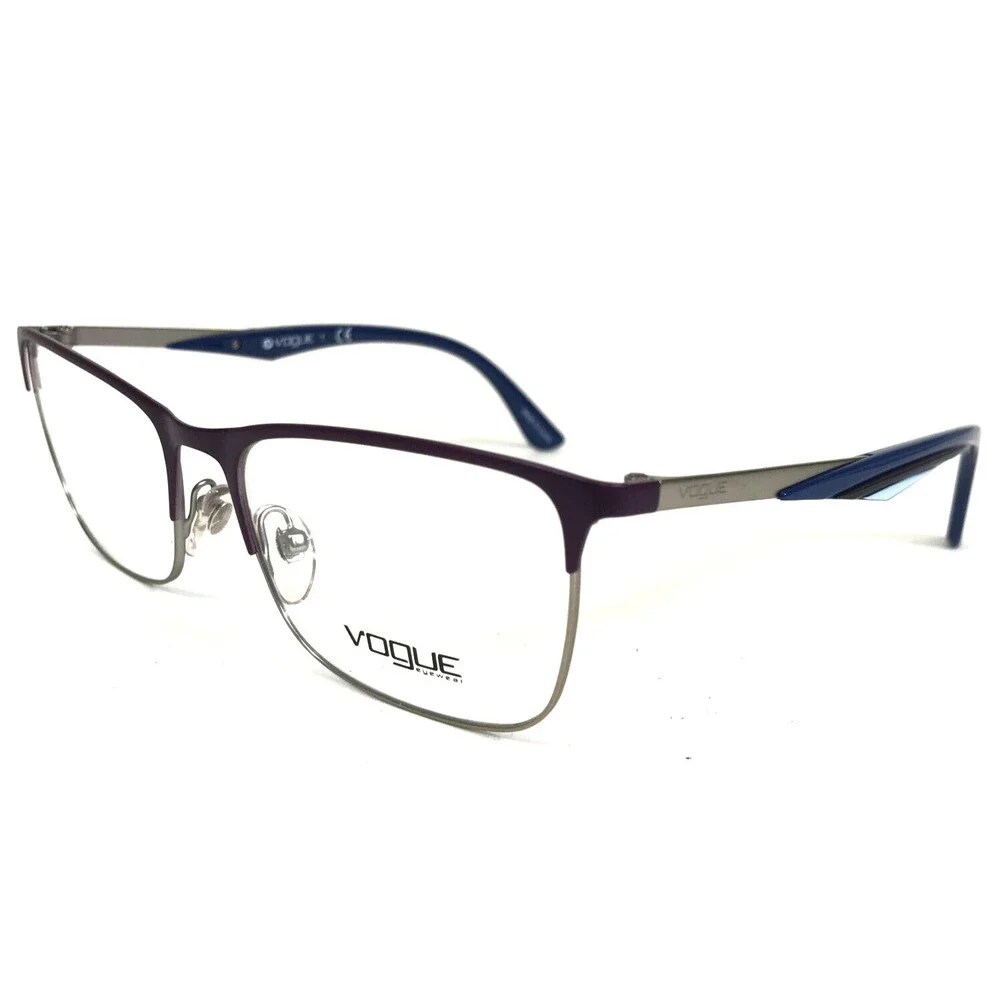 Vogue Eyeglasses Frames VO4110 965-S Matte Grey Blue Purple Plum 53-17-140